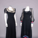 TWO LINGERIE DINNER OR EVENING DRESSES, c. 1938-1939